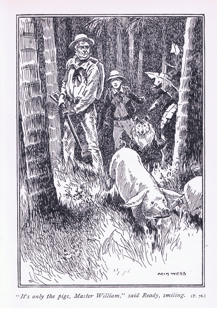 To tylko świnie, mistrz William, powiedział „Gotowe”, 1900 autorstwa Archibald Webb