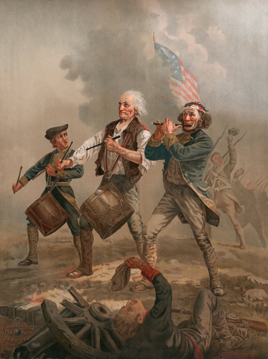 Yankee Doodle lub The Spirit of ‘76, c.1875 (chromolitografia) autorstwa Archibald Willard