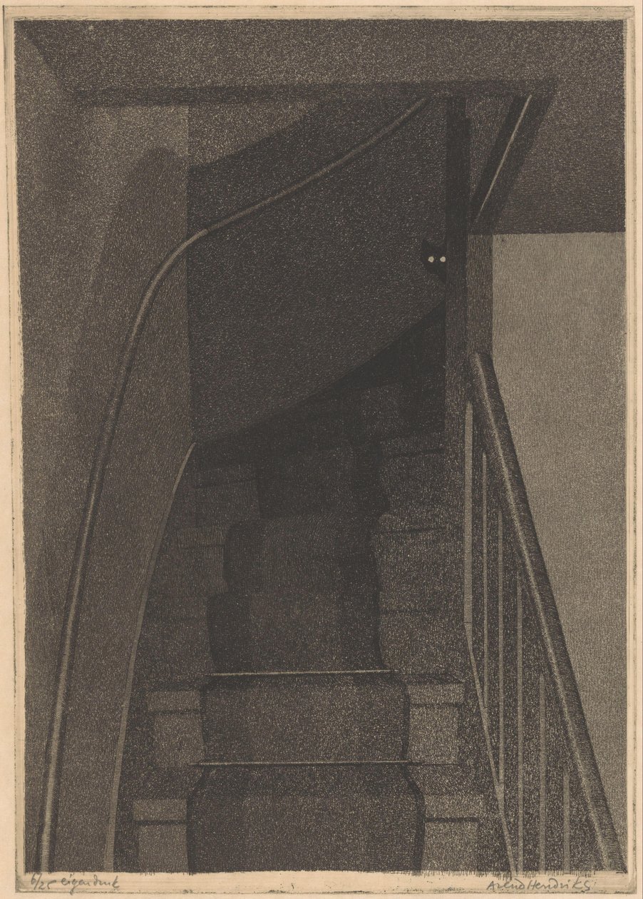 Pułapka (oryginalny tytuł na obiekcie) autorstwa Arend Hendriks (signed by artist)
