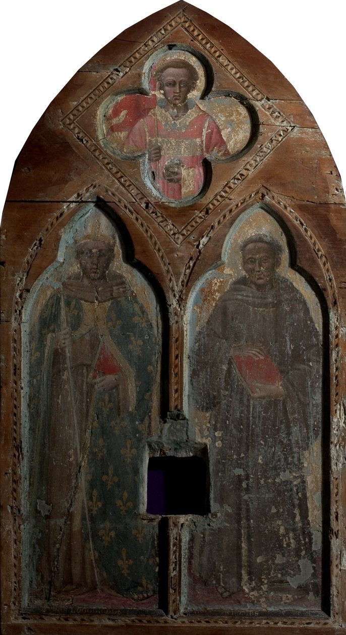Św. Ludwik z Tuluzy i Św. Antoni z Padwy ze Św autorstwa Aretino Luca Spinello or Spinelli