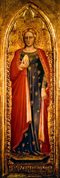 Magdalena (olej na desce) autorstwa Aretino Luca Spinello or Spinelli