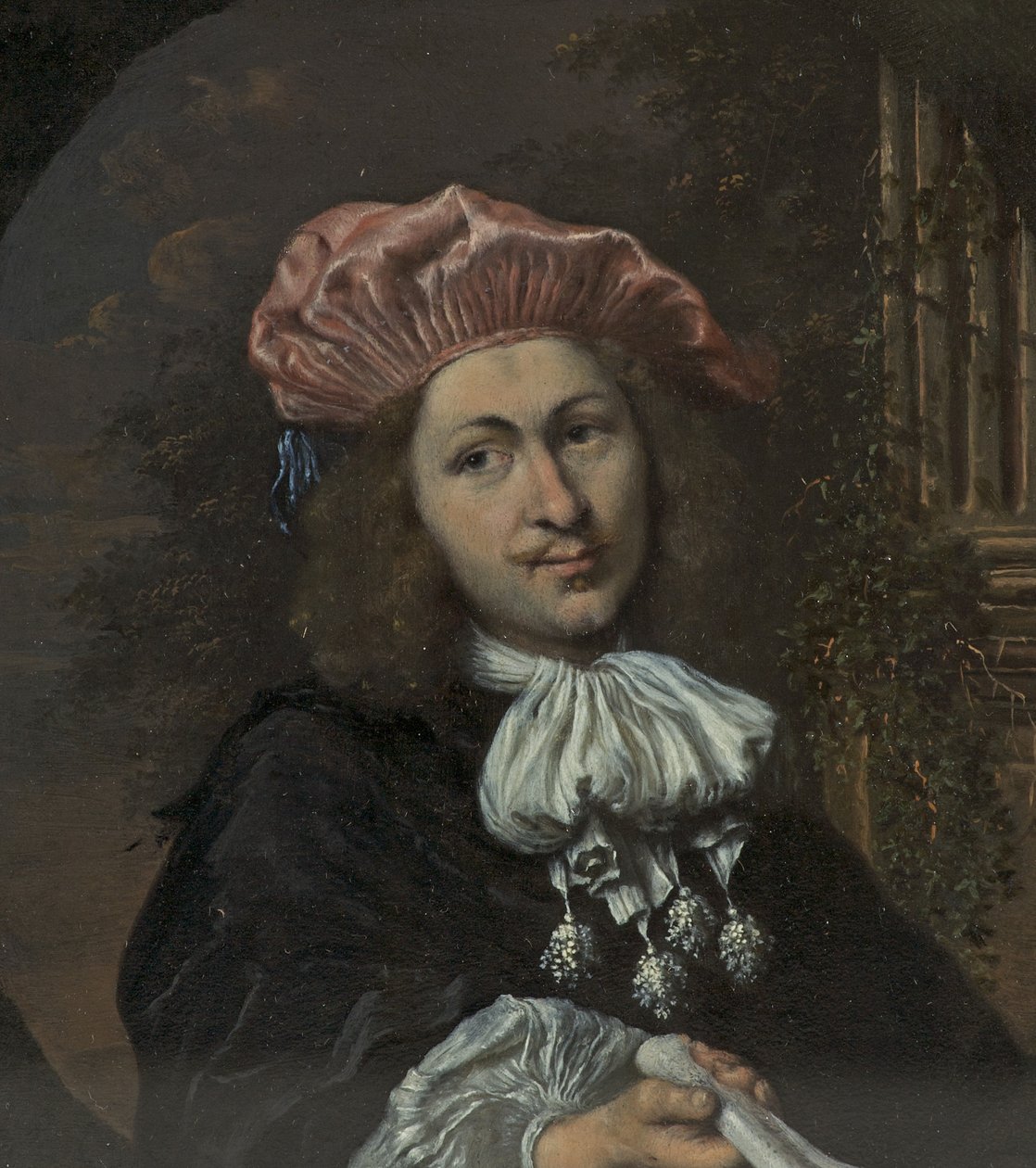 Portret mężczyzny, ok. 1672-80 (olej na miedzi) autorstwa Arie de Vois