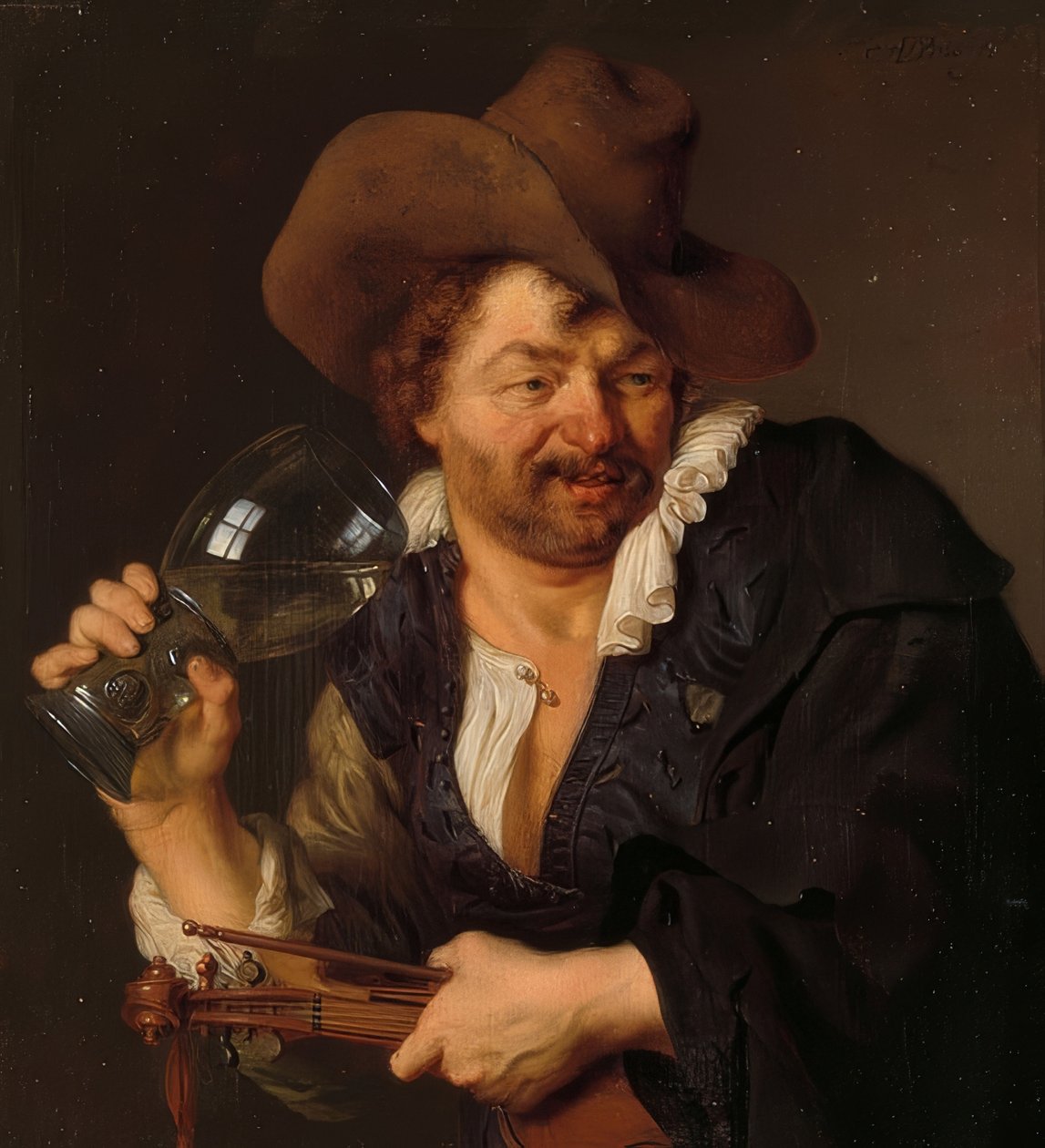 Wesoły Skrzypek. 1660-80 autorstwa Arie de Vois