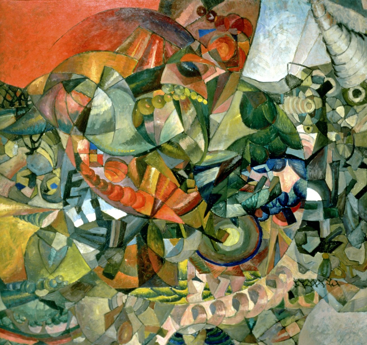 Alegoria Wojny Ojczyźnianej 1812, 1914 autorstwa Aristarkh Vasilievic Lentulov