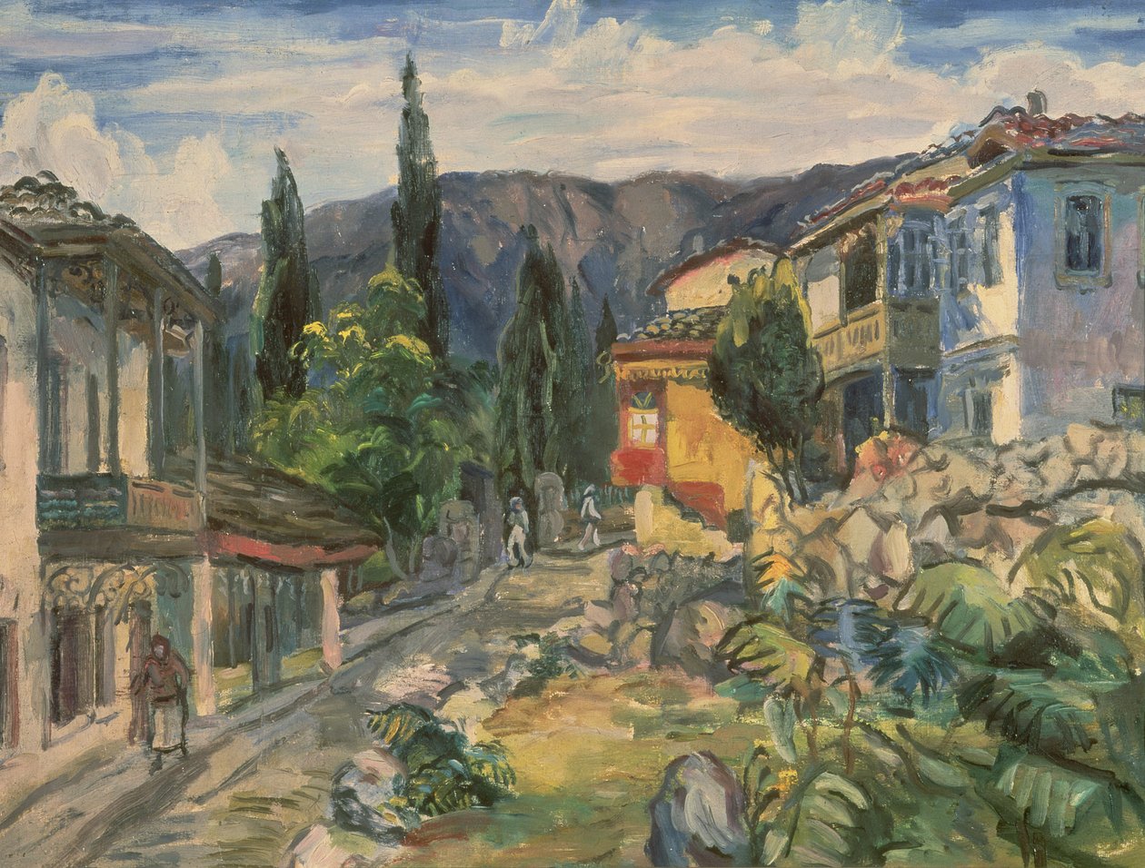 Ulica Tatarska w Jałcie, 1932 autorstwa Aristarkh Vasilievic Lentulov