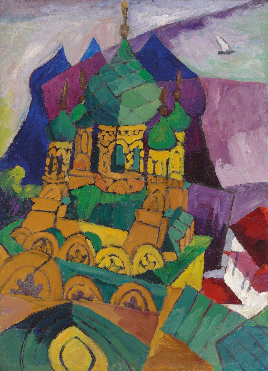 Kościół w Ałupce autorstwa Aristarkh Vasilievic Lentulov
