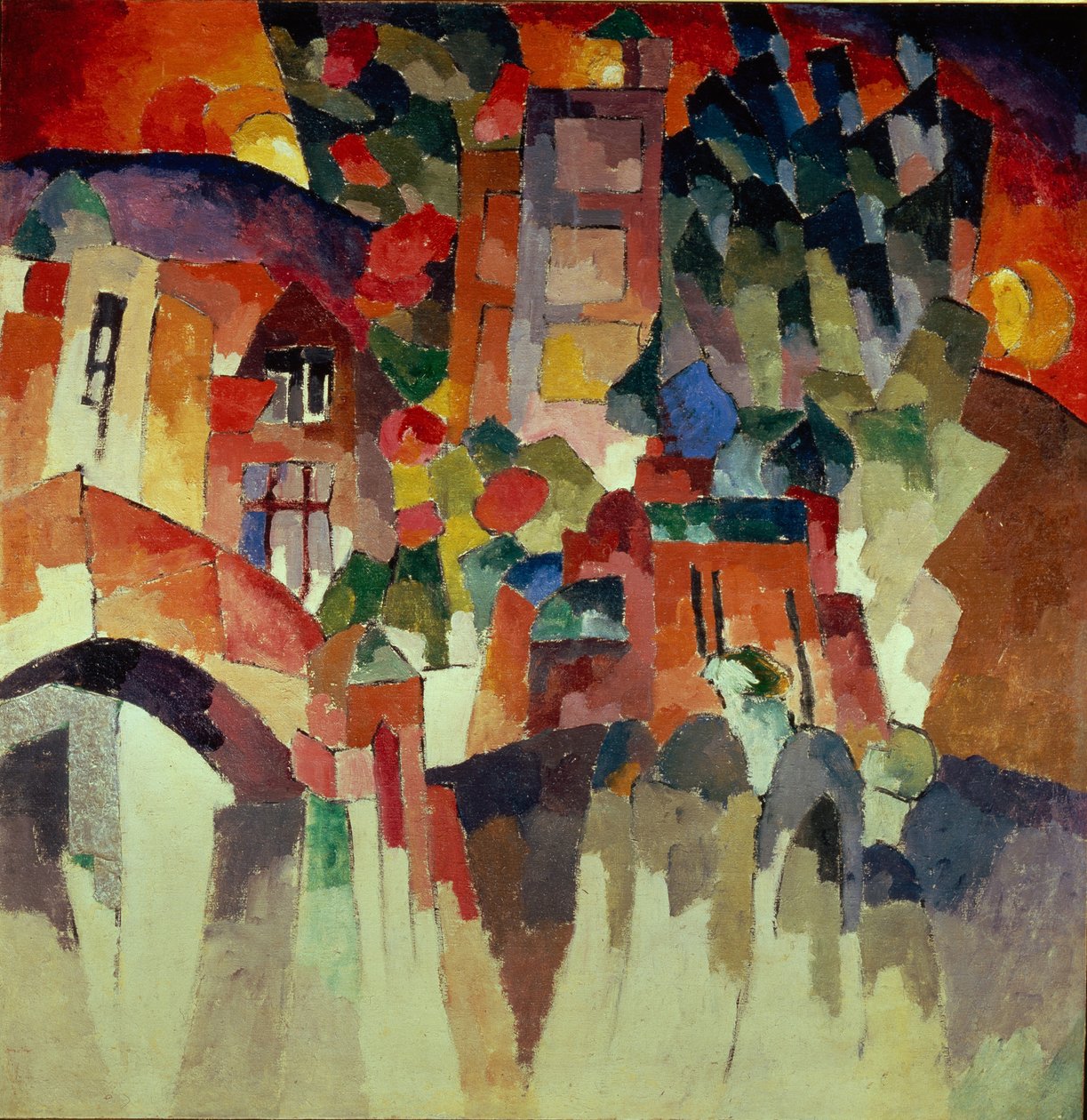 Krajobraz Kisłowodzka z bramami, 1913 autorstwa Aristarkh Vasilievic Lentulov