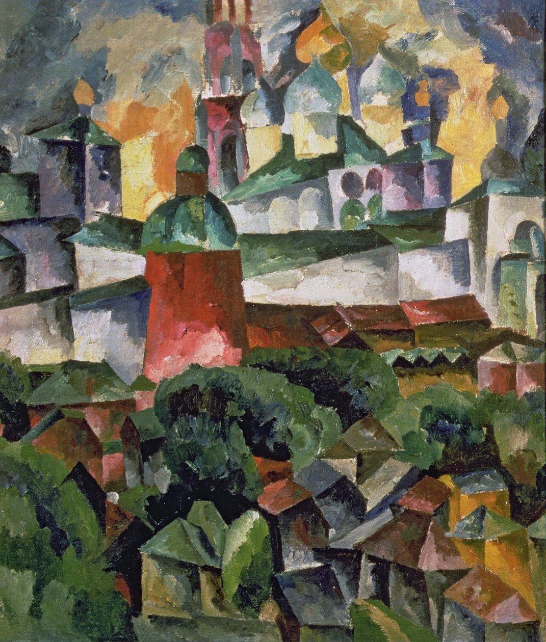 Krajobraz w pobliżu Troize-Sergiev autorstwa Aristarkh Vasilievic Lentulov