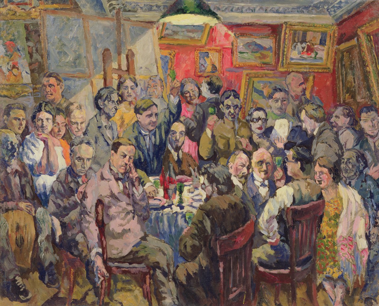 Artyści moskiewscy, 1927 autorstwa Aristarkh Vasilievic Lentulov