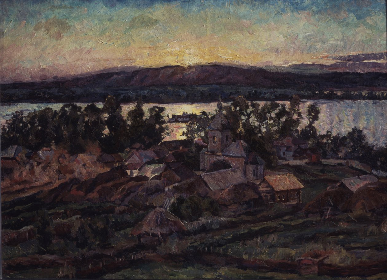 Zachód słońca, 1928 autorstwa Aristarkh Vasilievic Lentulov