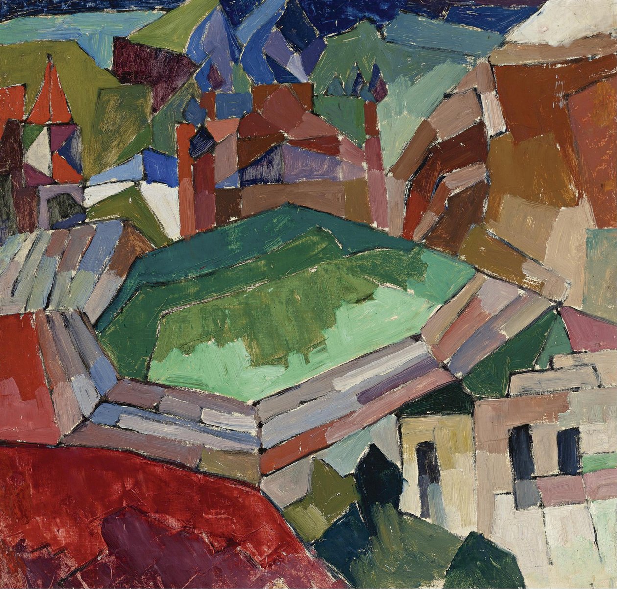 Miasto w południowej Rosji, 1914-1916 autorstwa Aristarkh Vasilievic Lentulov