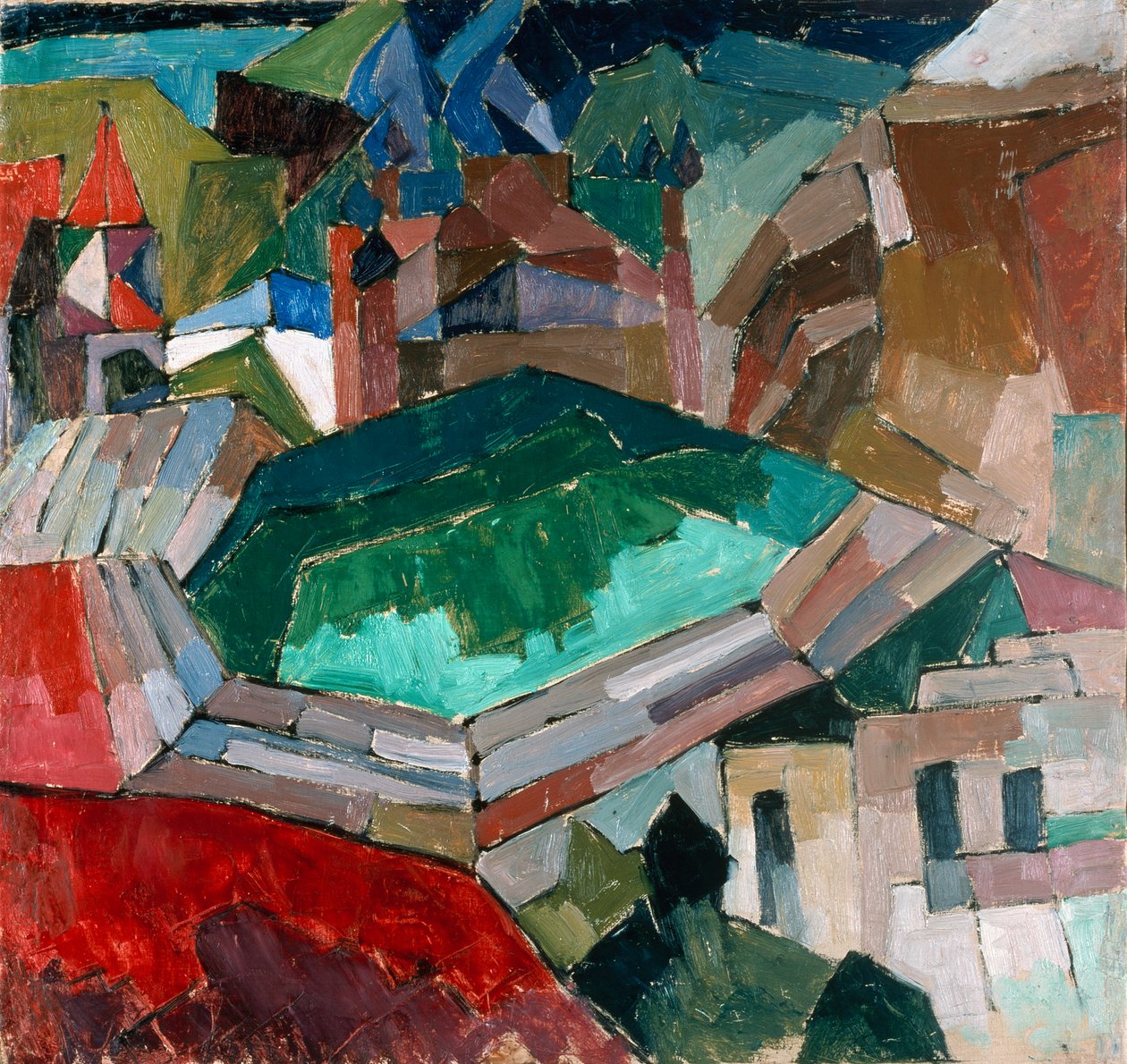 Miasto w południowej Rosji, ok. 1914-16 autorstwa Aristarkh Vasilievic Lentulov