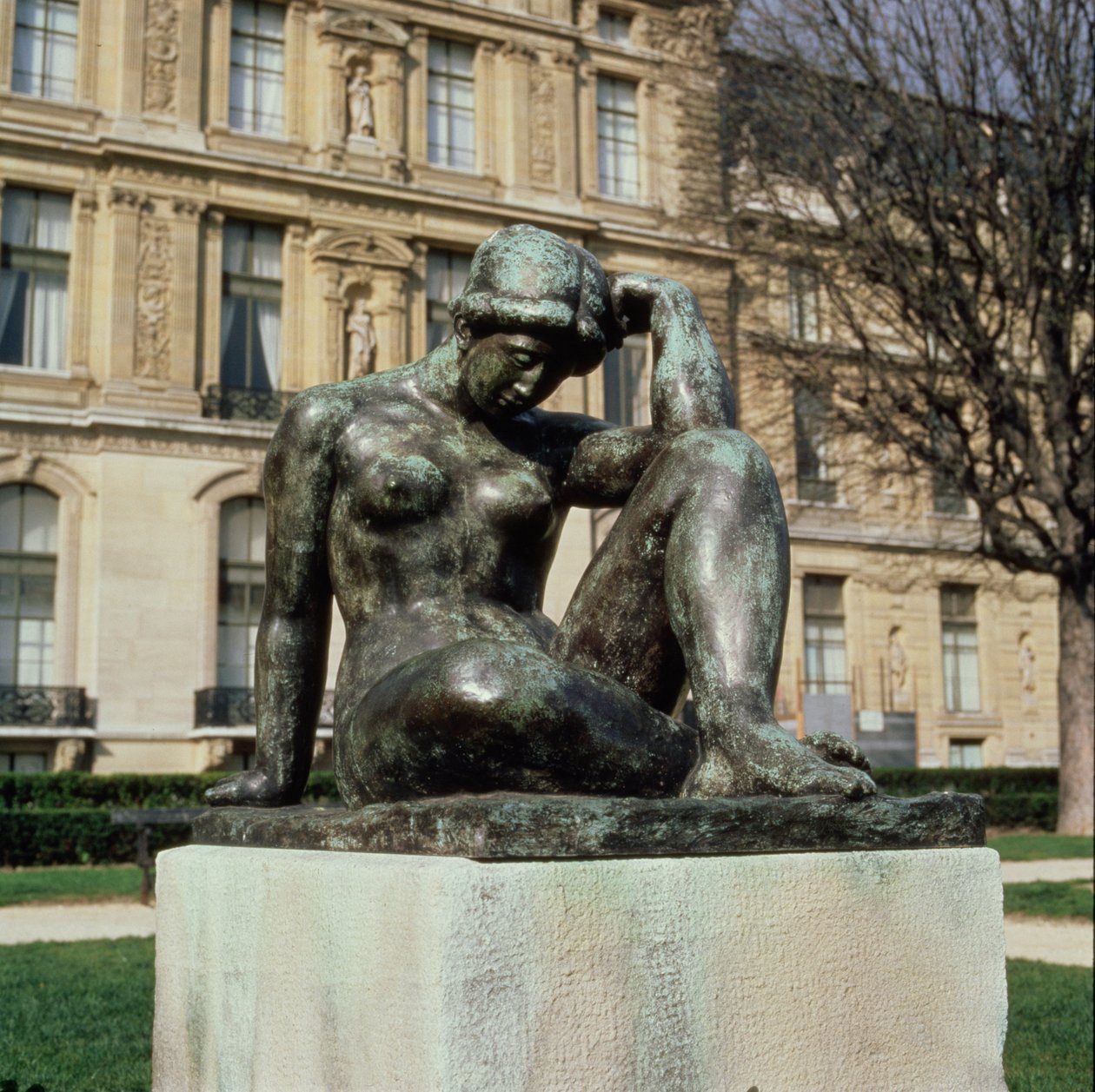 La Mediterranee, Place du Carrousel, Luwr, Paryż, 1902-05 (brąz) (inne widoki patrz (160258-160261) autorstwa Aristide Maillol