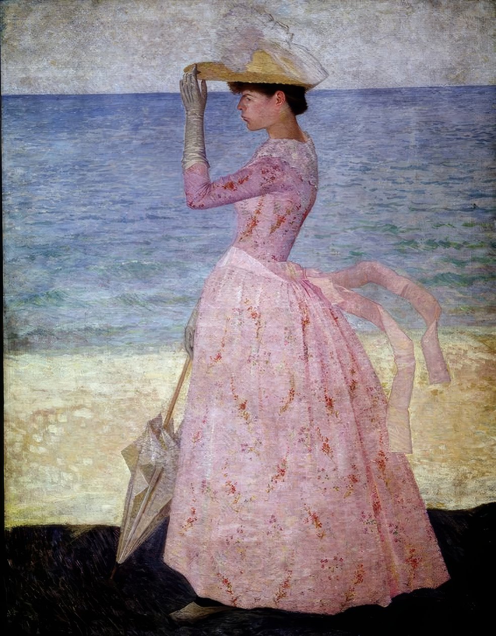 Kobieta z parasolką - 1896 - 190 × 149 cm - olej na płótnie. Artysta: ARISTIDE MAILOL. Znany również jako: LA MUJER DE LA SOMBRILLA. Lokalizacja: MUZEUM D’ORSAY autorstwa Aristide Maillol
