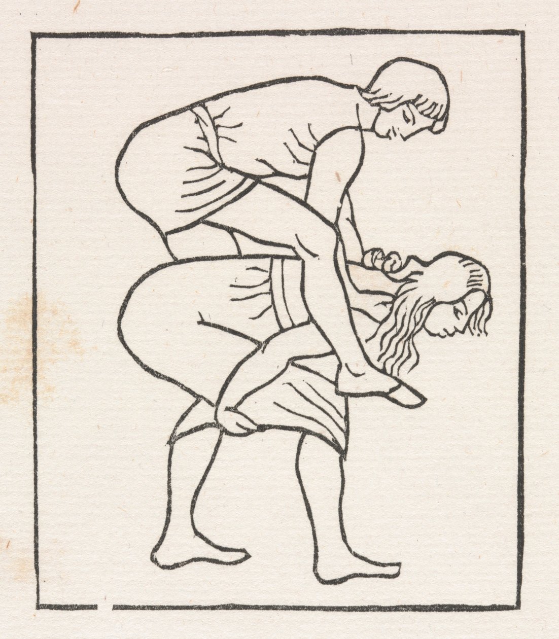 Daphnis i Chloe: Daphnis wkłada jabłko w łono Chloe autorstwa Aristide Maillol