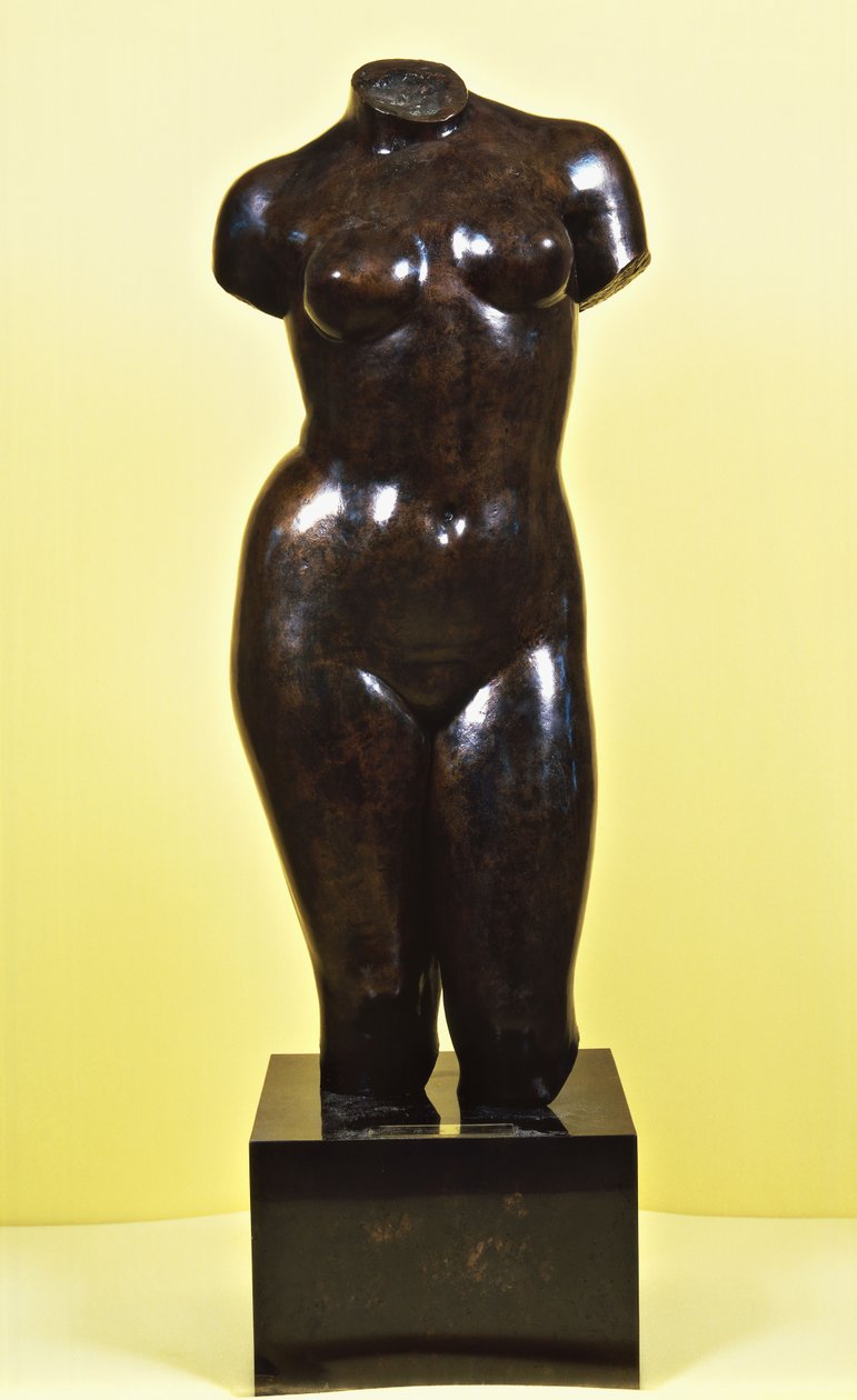 Wenus; Torse de Venus, ok.1920 (brąz z brązową patyną) autorstwa Aristide Maillol