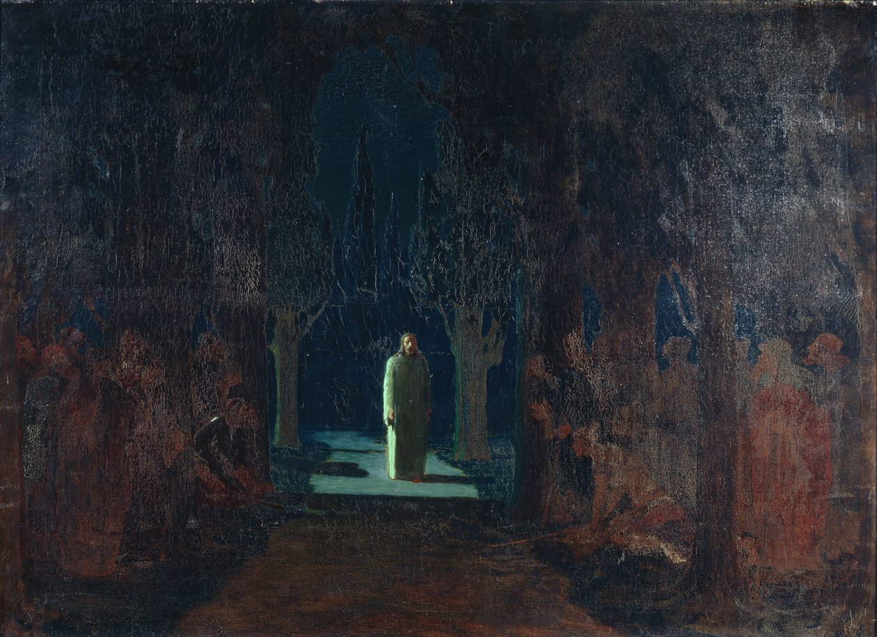 Chrystus w Ogrodzie Getsemani autorstwa Arkhip Ivanovich Kuindzhi