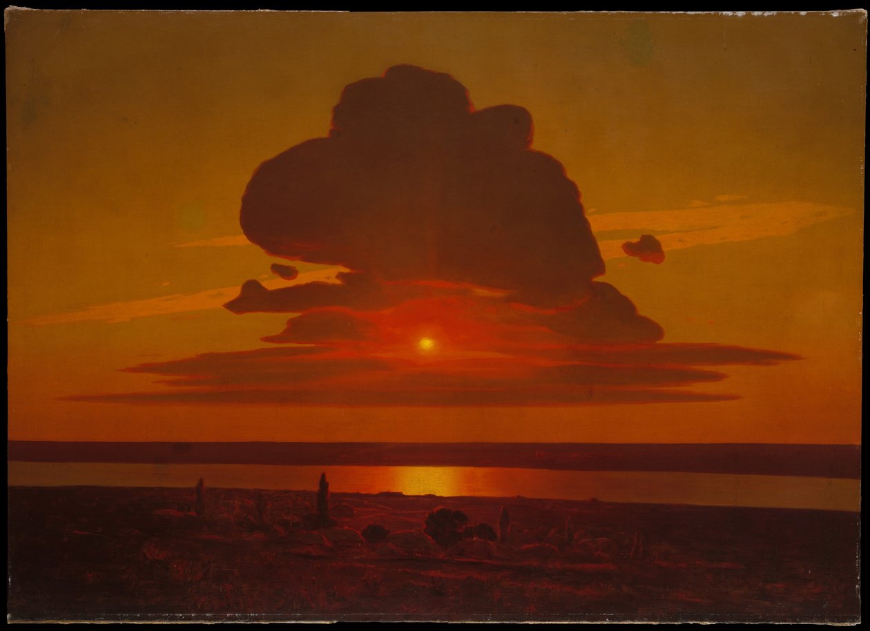 Czerwony zachód słońca nad Dnieprem, 1905-1908 autorstwa Arkhip Ivanovich Kuindzhi