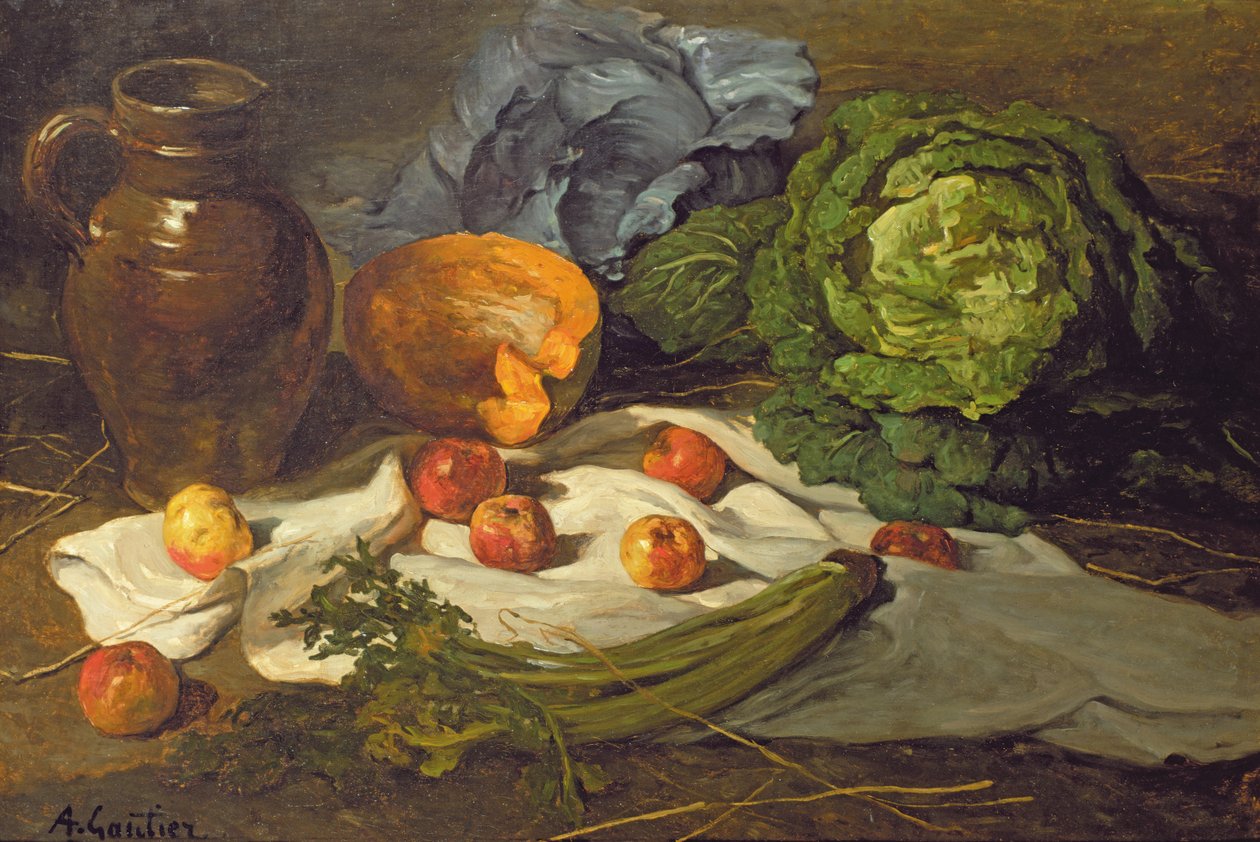 Martwa Natura z Kapustą autorstwa Armand Desire Gautier