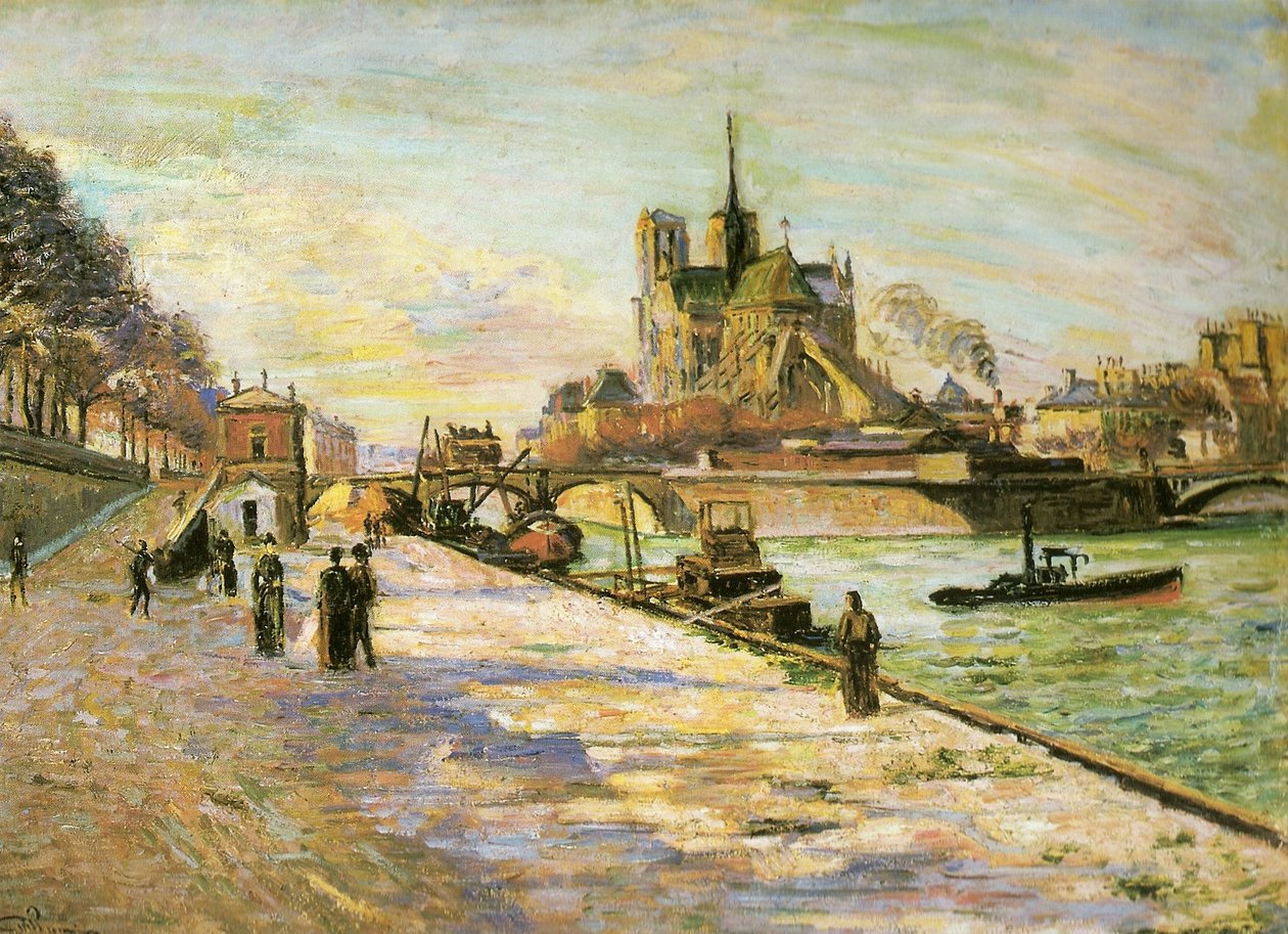 Notre Dame w Paryżu autorstwa Jean Baptiste Armand Guillaumin
