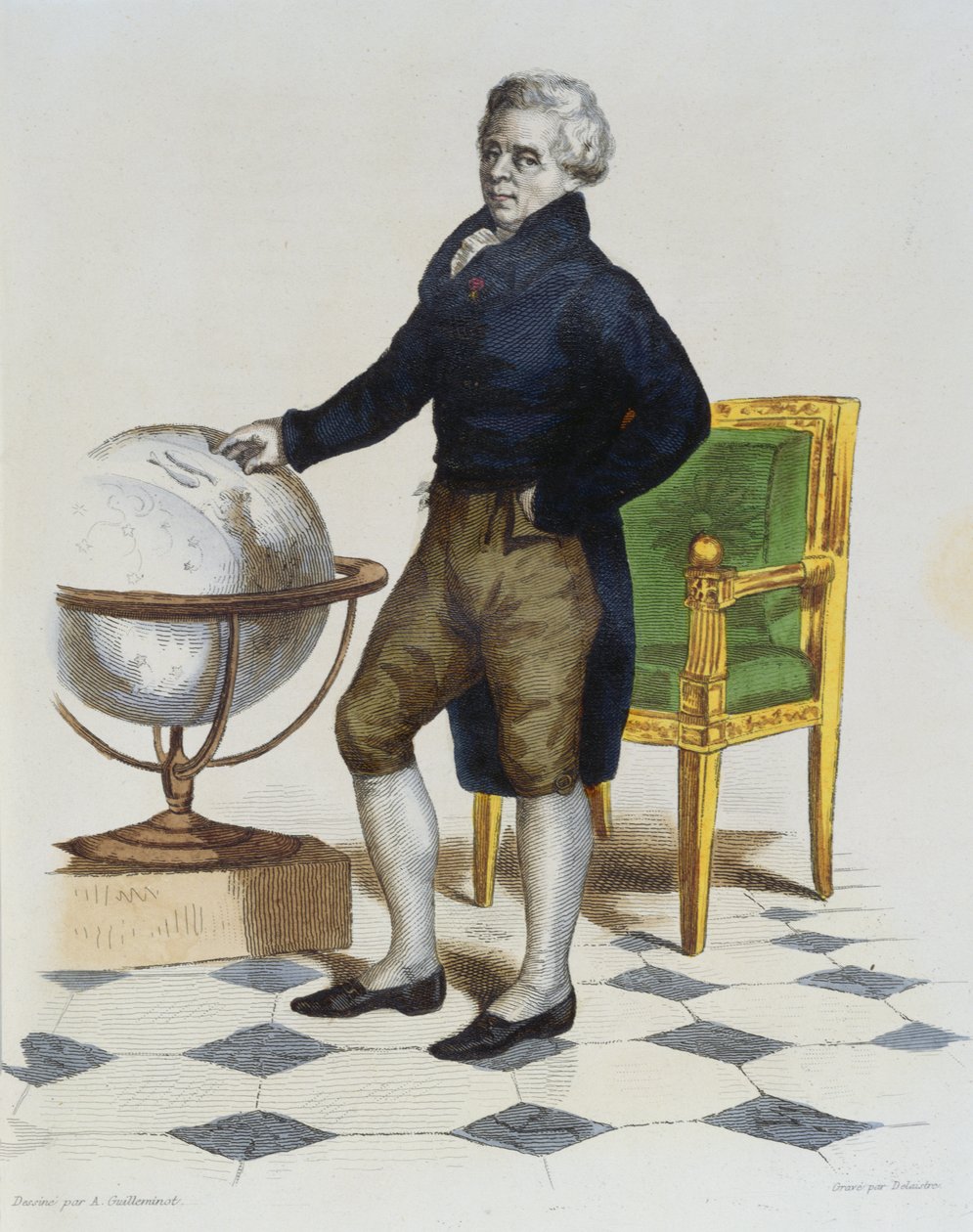 Pierre-Simon (1747-1825) markiz de Laplace, ryty przez Delaistre autorstwa Armand Guilleminot
