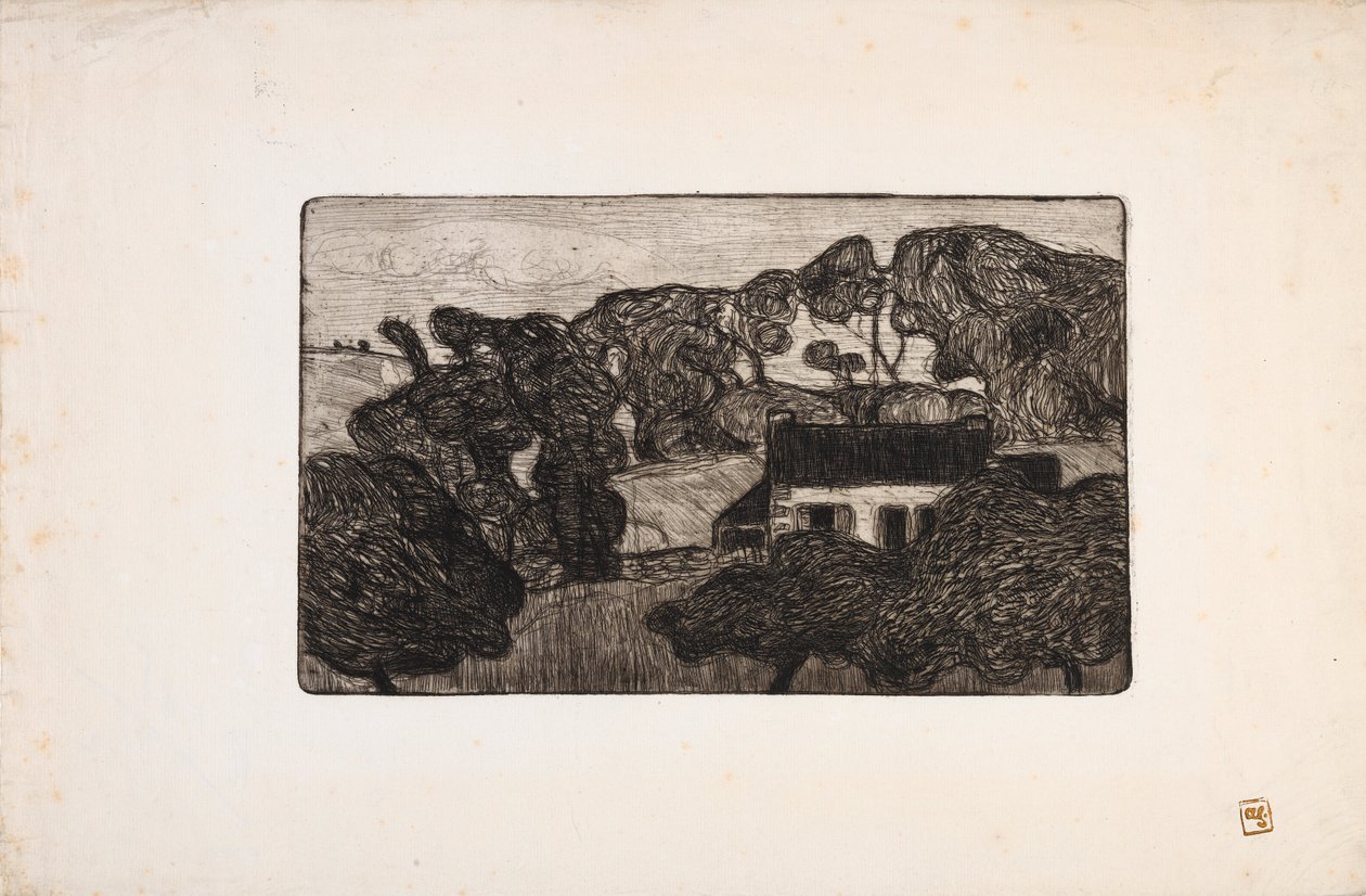 Ferme entourée dArbres (gospodarstwo otoczone drzewami) autorstwa Armand Séguin