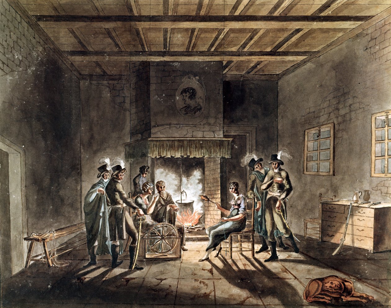 Spiskowcy z afery Cadoudal, ok. 1804 r. autorstwa Armand de Polignac