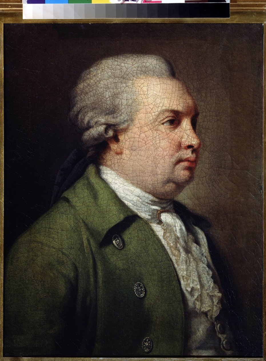 „Portrait du dramaturge russe Denis Ivanovich Fonvizine (1745-1792)” (Portret dramaturga Denisa Ivanovicha Fonvizina) Peinture d