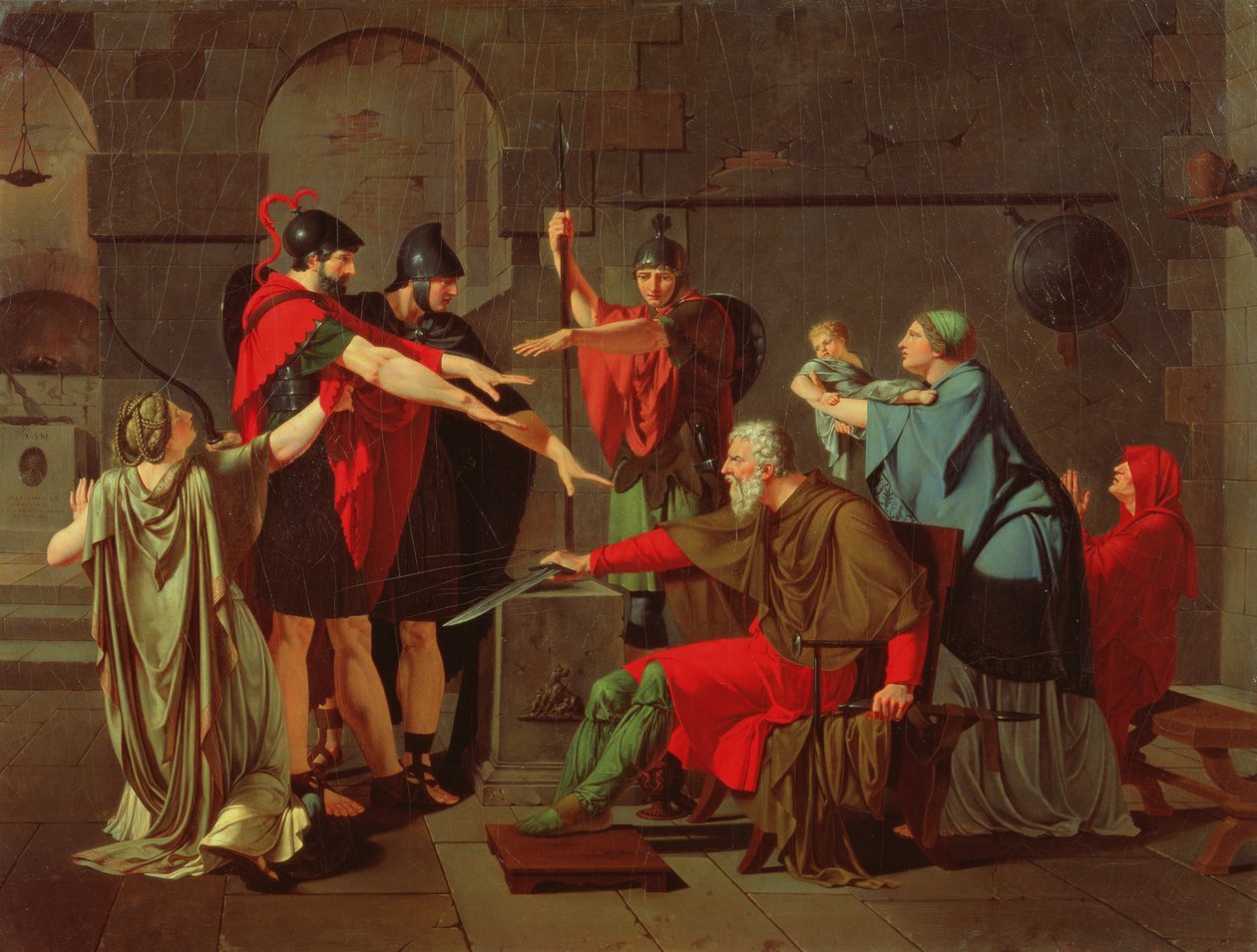 Przysięga Horatii, 1791 autorstwa Armand Charles Caraffe