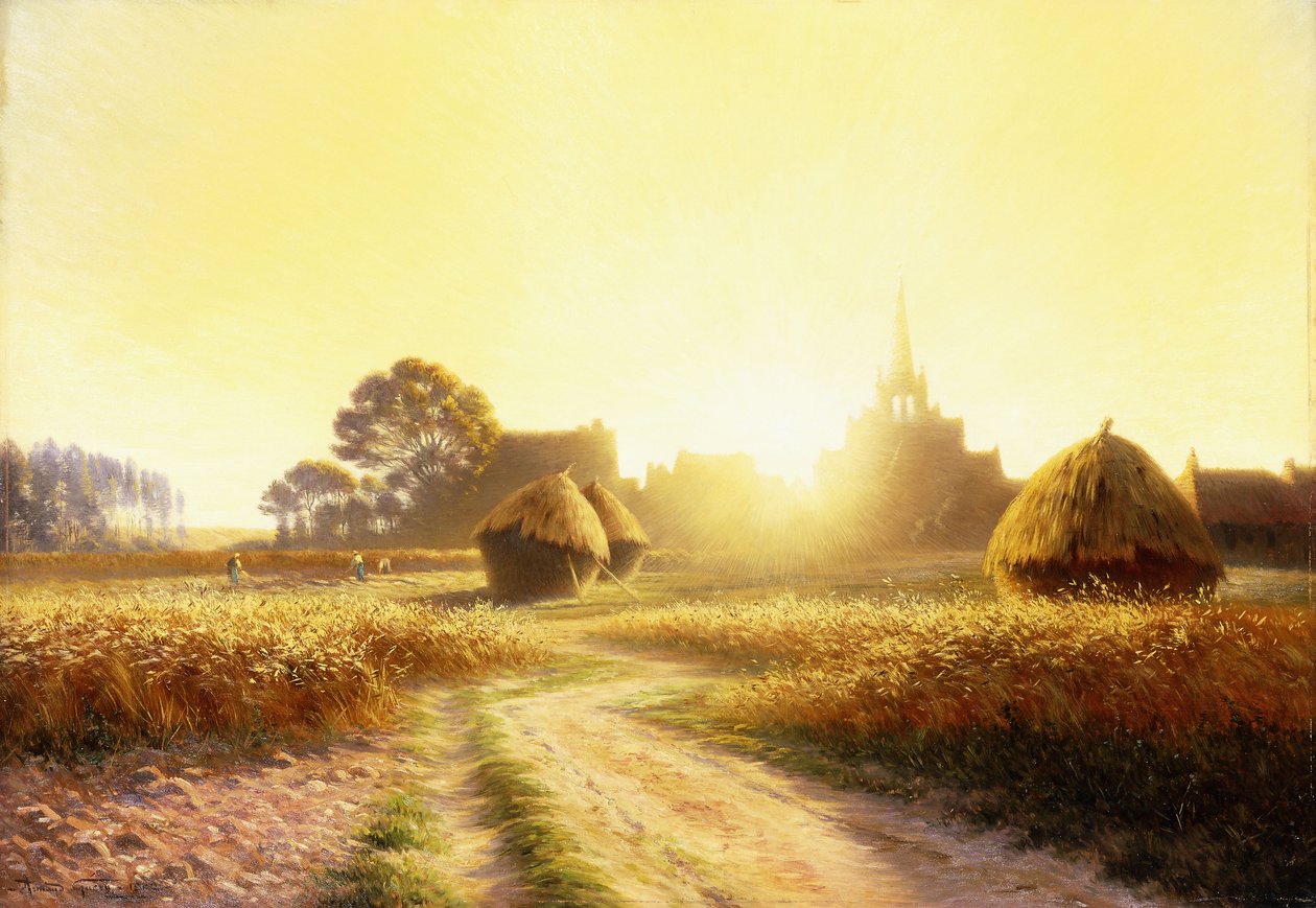 Zachód słońca w Szampanii, 1902 autorstwa Armand Guery