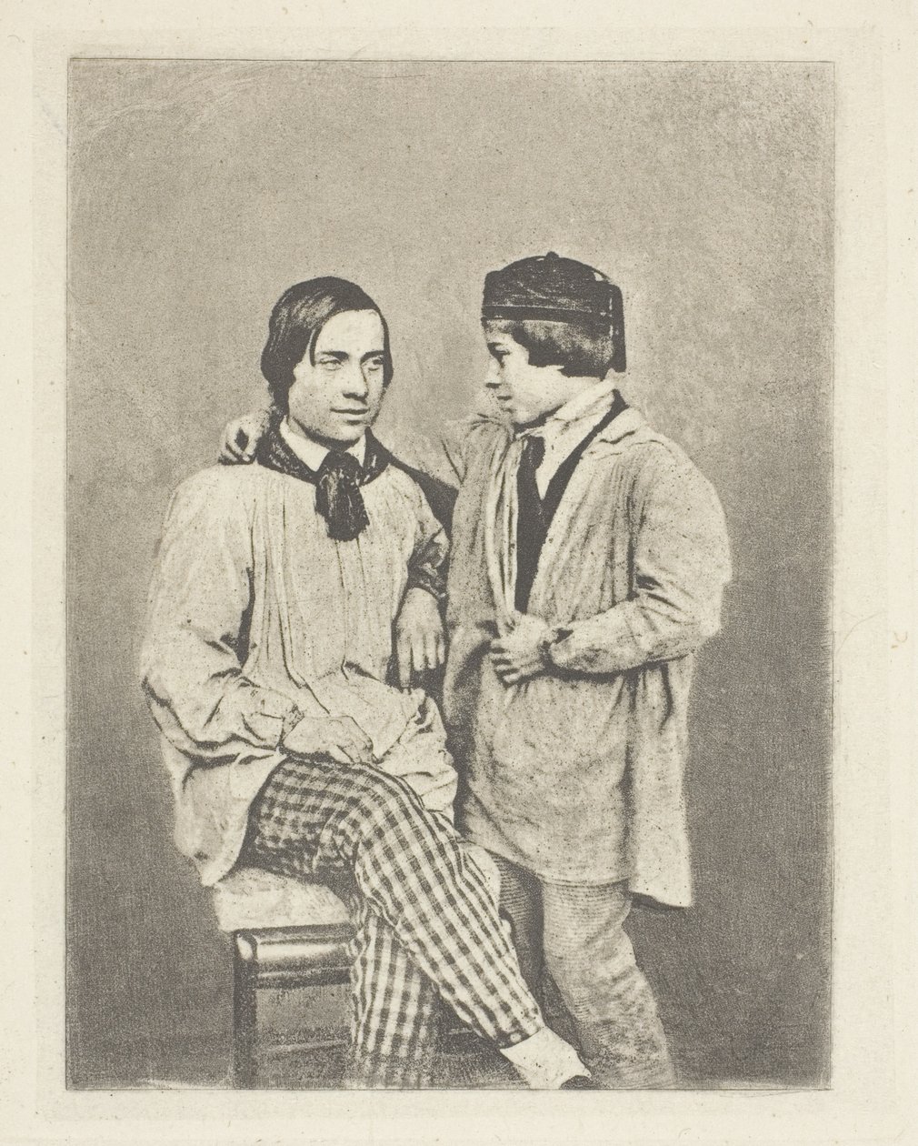 Chłop Ojciec i jego syn autorstwa Armand Hippolyte Louis Fizeau