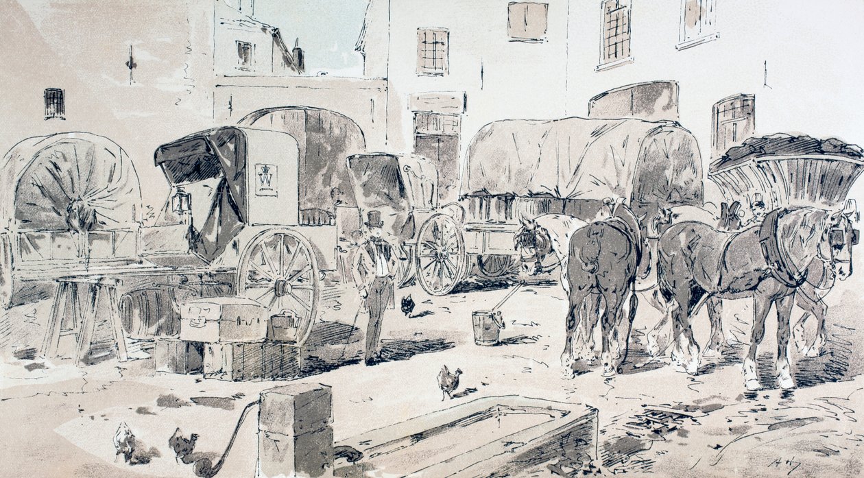 Rodzaje wagonów używanych w XIX wieku, 1886 r. autorstwa Armand Jean Heins