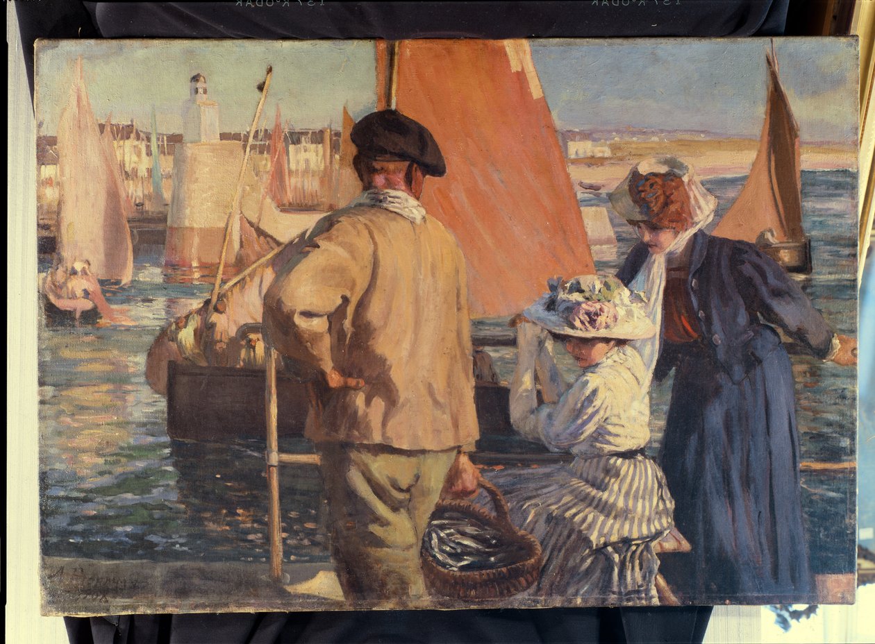 Port w Nantes autorstwa Armand Joseph Bonamy