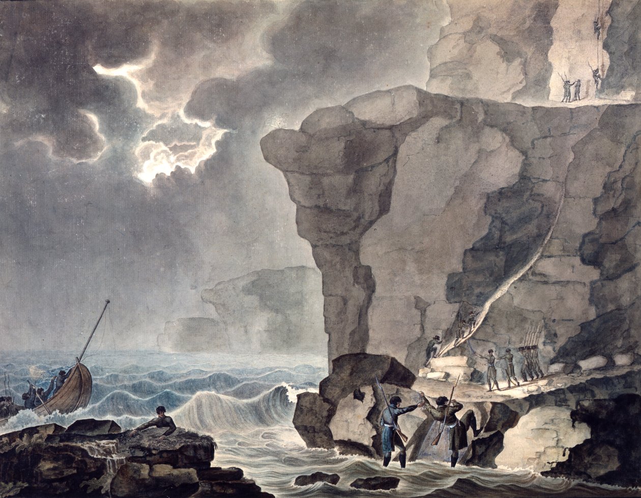 Landing of the Conspirators in the Cadoudal Affair at the Cliff of Biville...