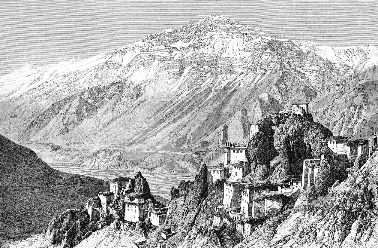 Dankar, Lahul i Spiti, Indie, 1895. autorstwa Armand Kohl