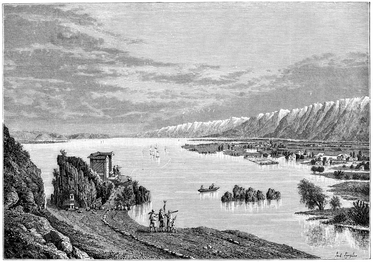 Jezioro Tali, Japonia, 1895. autorstwa Armand Kohl