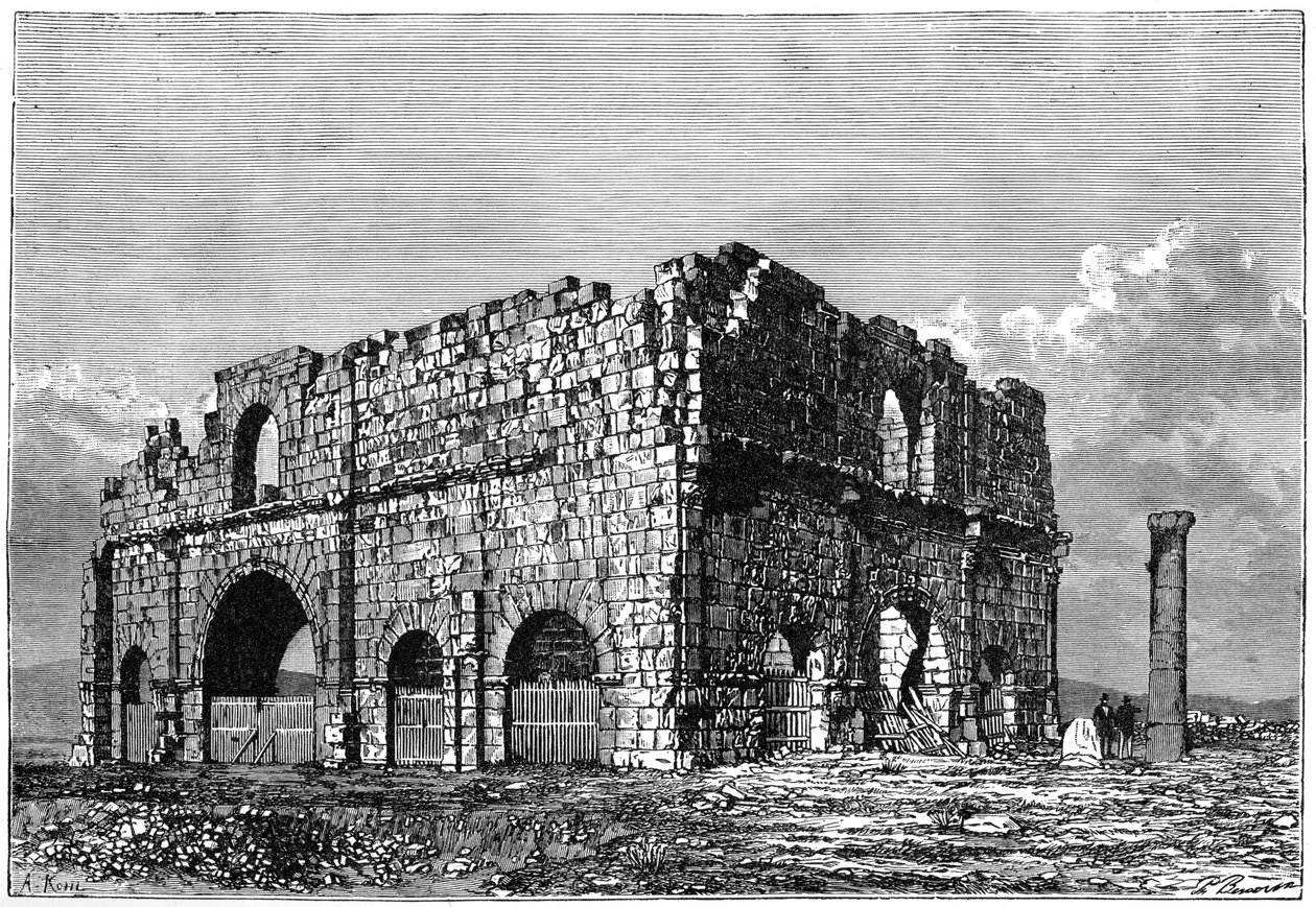 Ruiny Pretorium, Lambaesis, Algieria, c1890 autorstwa Armand Kohl