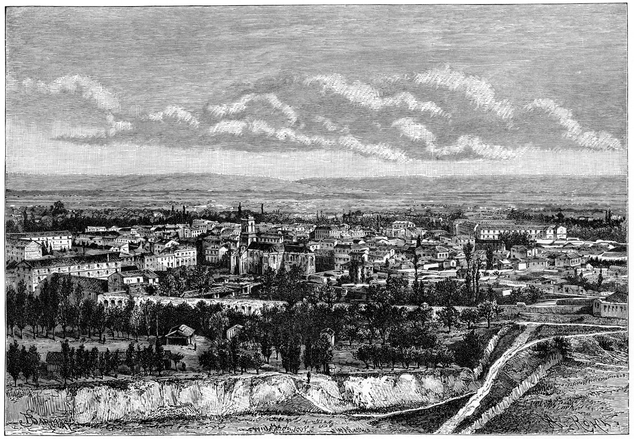 Widok Blidy, Algieria, ok. 1890 r. autorstwa Armand Kohl