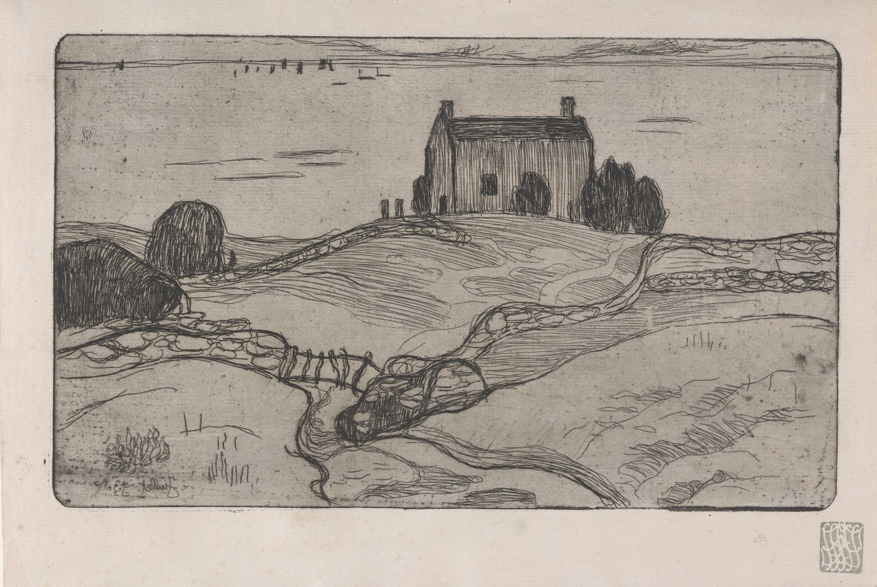 La Maison du Pendu (Dom Wisielca) 1893 (akwaforta) autorstwa Armand Séguin