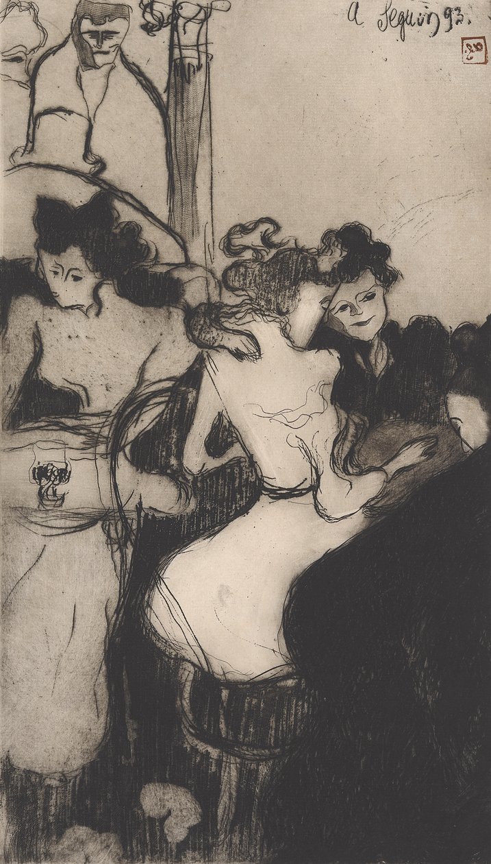 Le Bar (The Bar) 1893 (akwaforta na miękkim podłożu, akwatinta i ruletka) autorstwa Armand Séguin