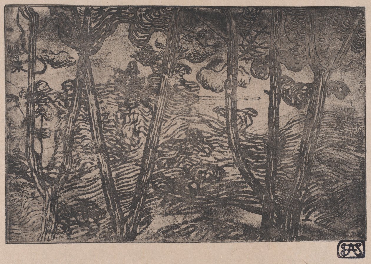 Drzewa w nocy, ca. 1894. autorstwa Armand Séguin