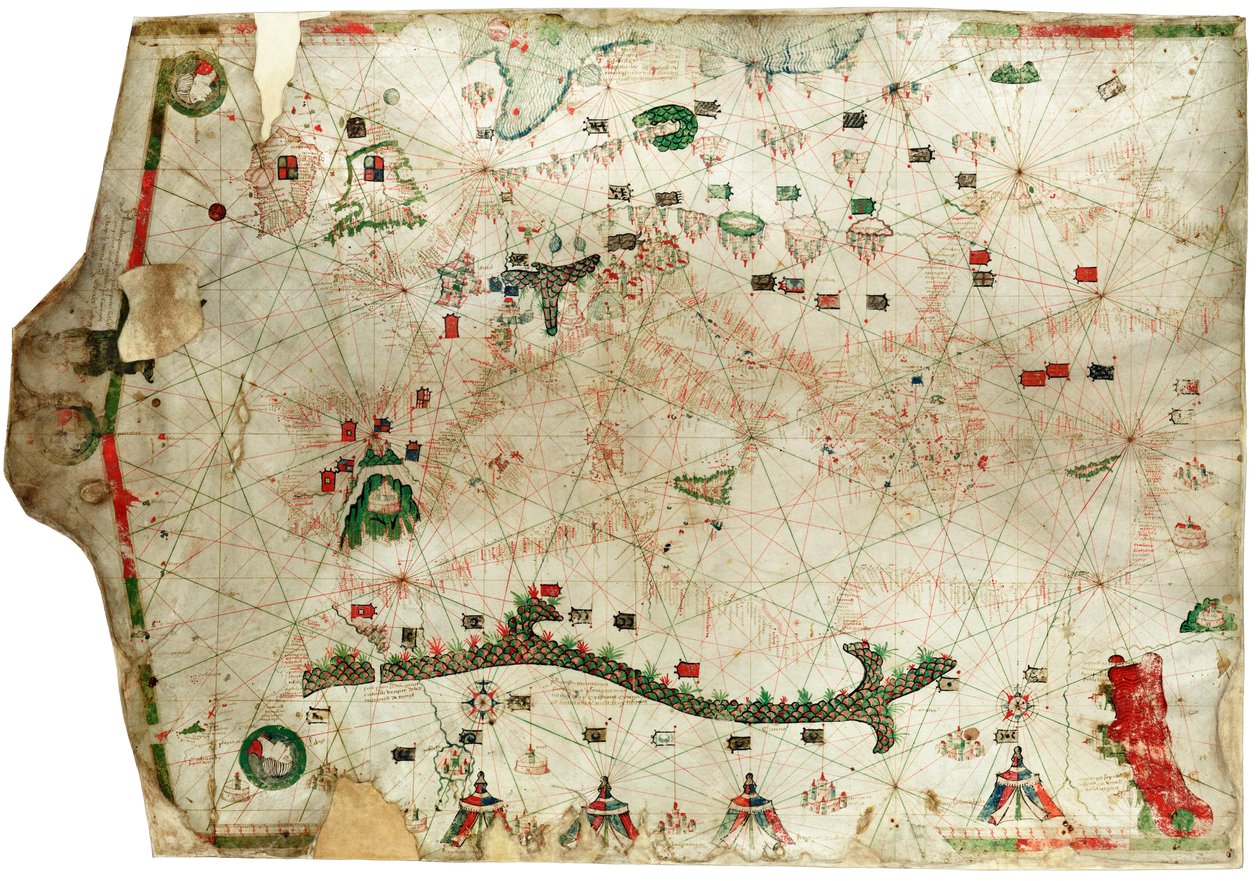 Mapa Morza Śródziemnego przedstawiająca północno-wschodni Atlantyk autorstwa Arnaldus Domenech