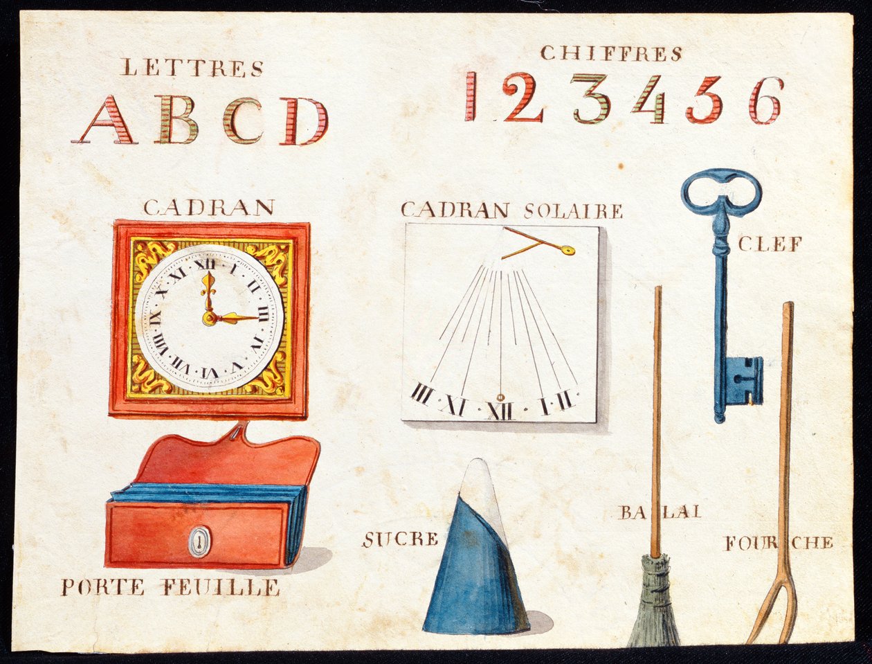 Ilustracje z „Księgi alfabetu francuskiego z 1814 roku”, wyd. autorstwa Charlesa Plante Fine Arts, 1814 autorstwa Arnaud de Beauregard