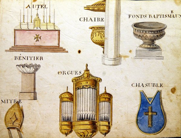 Ilustracje z „Księgi alfabetu francuskiego z 1814 roku”, wyd. autorstwa Charlesa Plante Fine Arts autorstwa Arnaud de Beauregard