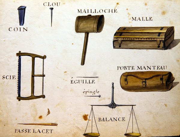 Ilustracje z „Księgi alfabetu francuskiego z 1814 roku”, wyd. autorstwa Charlesa Plante Fine Arts autorstwa Arnaud de Beauregard