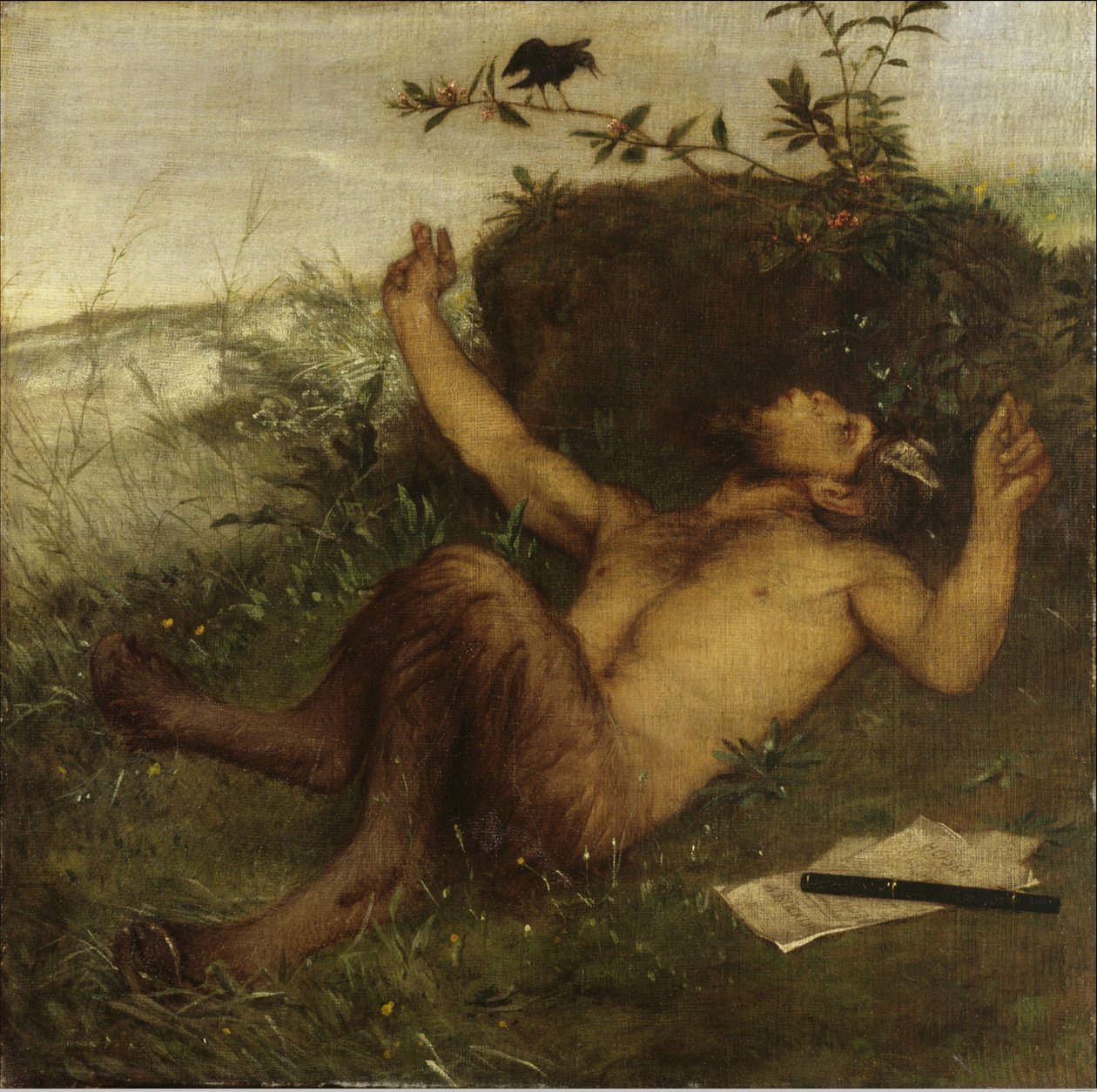 Faun gwiżdżący na kosa autorstwa Arnold Böcklin