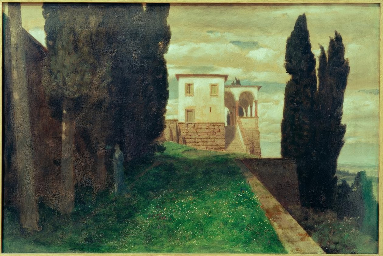 Włoska willa na wiosnę autorstwa Arnold Böcklin