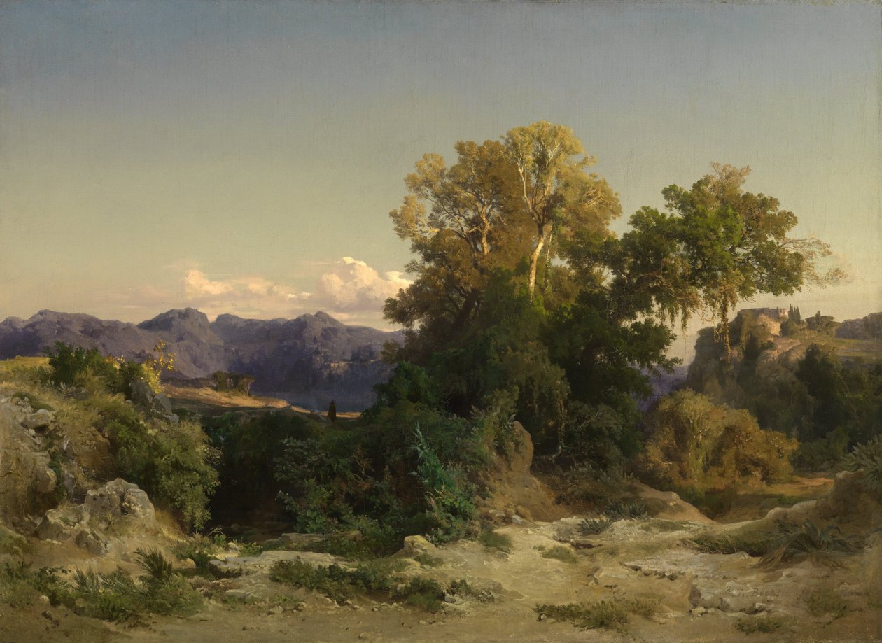 Krajobraz w rzymskiej Campagnie autorstwa Arnold Böcklin