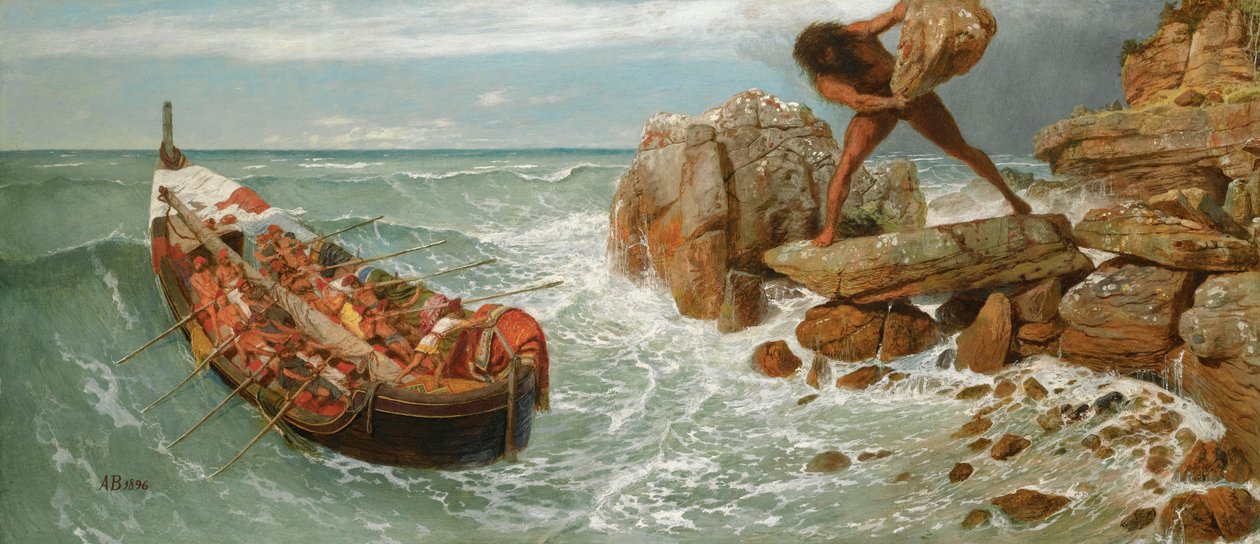 Odyseusz i Polifem autorstwa Arnold Böcklin