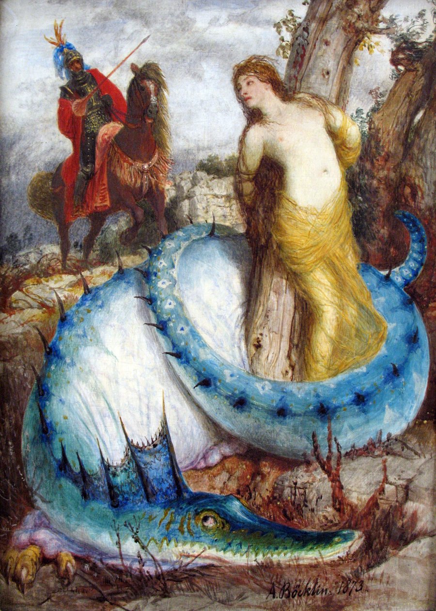 Ruggiero i Angelica autorstwa Arnold Böcklin